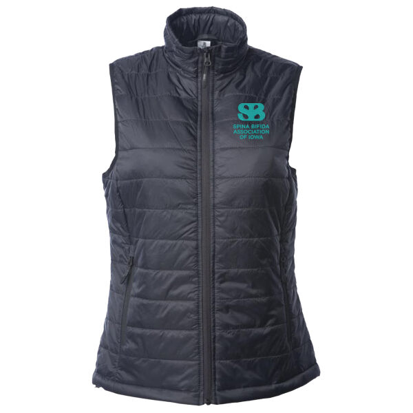 Ladies Puffer Vest_Teal Logo Thumbnail